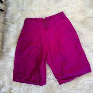 Vintage High-Waisted Magenta Shorts